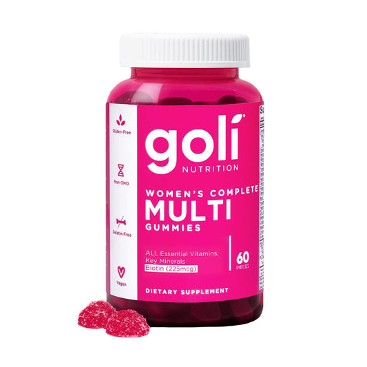 Goli® Women’s Multivitamin Gummies - 60 Count - All 13 Essential Vitamins and Key Minerals - Kosher Gluten-Free Vegan and Non-GMO.